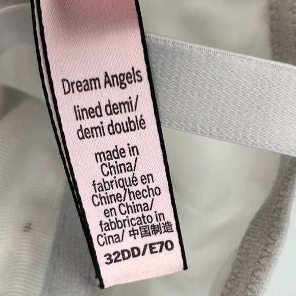 EUC Victoria’s Secret Dream Angels Demi Double Floral Lace Shimmer Bra 32DD - Picture 11 of 12